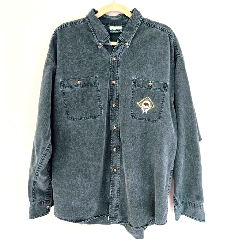 🏜VTG Navajo/Aztec print button down shirt
